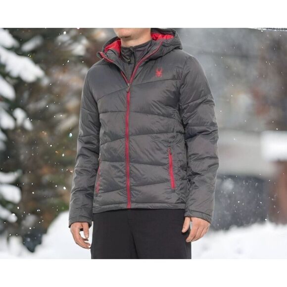 Spyder Nexus Winter Jacket Men’s Medium Insulated Puffer Thermaweb Gray  NWT$199 - Picture 1 of 10